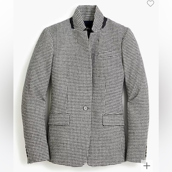 J. Crew Regent Blazer in Houndstooth Wool Size 2 - Picture 1 of 9